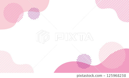 Abstract geometric frame material for flyers, web and video backgrounds, 16:9 size, pink 125968238