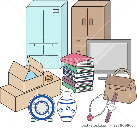 不需要的物品、物品、插圖 不需要的物品、物品、插圖 125969963