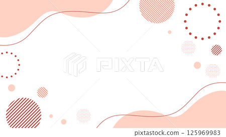 傳單、網頁和視訊背景的抽象幾何框架材料 16：9 尺寸紅色米色 125969983