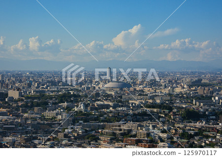 晴朗的日子裡名古屋巨蛋周圍的城市景觀 125970117