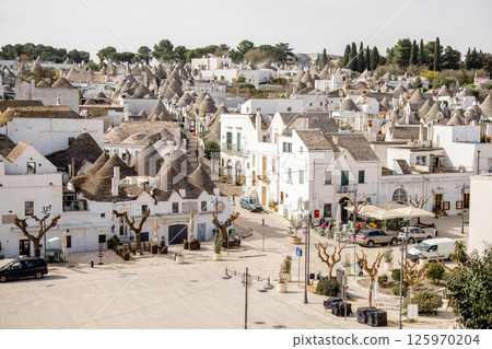 Alberobello roofs from above Alberobello roofs from above 125970204
