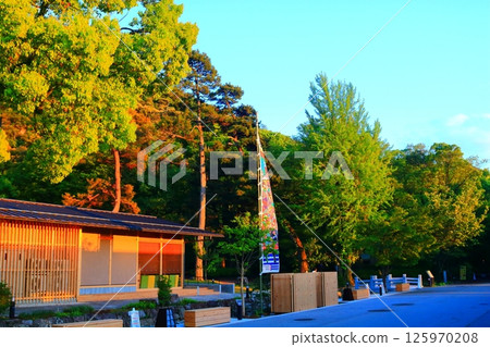 Gifu Castle Market in Gifu Park, Gifu City (evening) Gifu Castle Market in Gifu Park, Gifu City (evening) 125970208