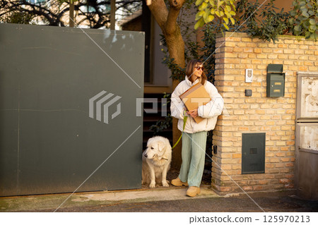 Daily Life with a Dog in Rome 125970213