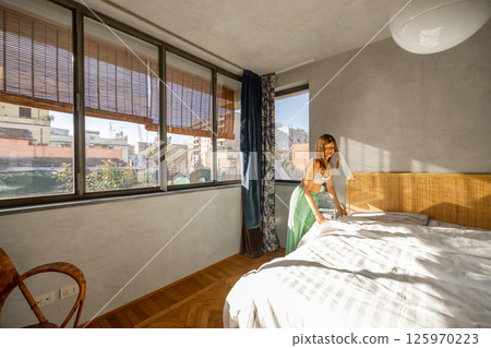 Morning Light in a Roman Bedroom Morning Light in a Roman Bedroom 125970223
