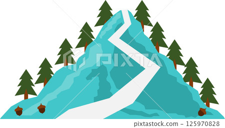 山圖形素材插畫 125970828