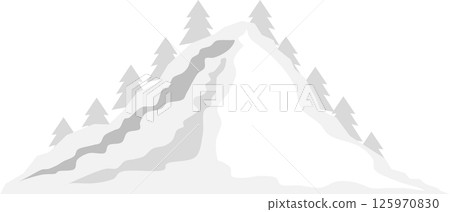 雪山圖形插圖 125970830