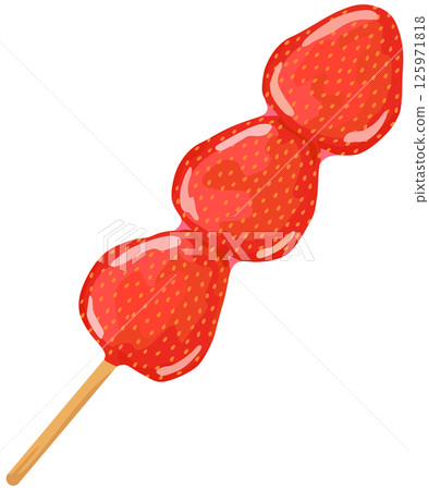 Strawberry candy illustration stall vector material 125971818