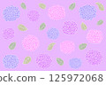 Hand-drawn hydrangea pattern 125972068