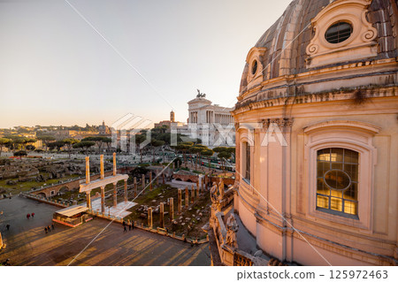 Golden Hour Over Roman Ruins 125972463