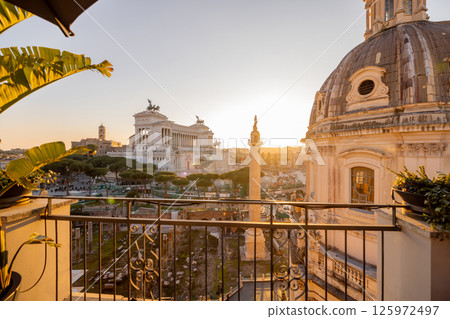 Golden Hour Over Roman Ruins 125972497