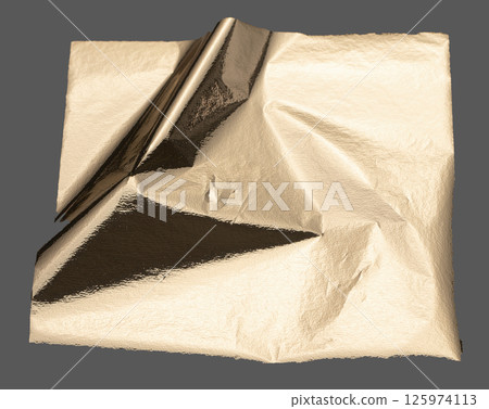 Gold foil texture with a crinkled, glossy finish. Premium brass material draped in a stylish, modern Gold foil texture with a crinkled, glossy finish. Premium brass material draped in a stylish, modern 125974113