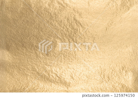 Gold metallic foil texture with a smooth, soft surface. Shiny, glowing design in a rich yellow tone, 125974150