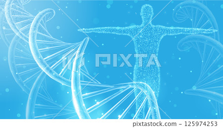Human DNA. Medical technology, gene evolution, cellular health, nervous system 125974253