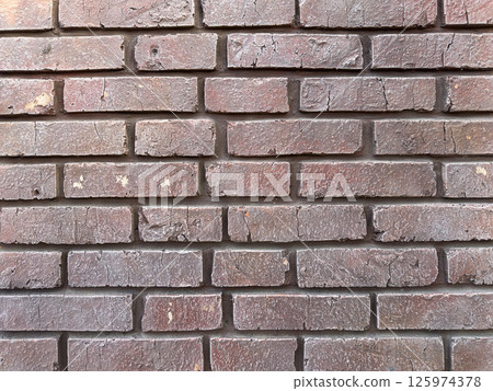 Brick Wall Texture Showcasing Warm Tones and Rustic Charm in a Close-Up View 125974378
