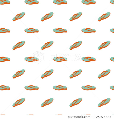 Flip flop seamless pattern. Summer shoes seamless pattern 125974887