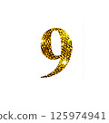 Golden number 9. Numbers for design 125974941