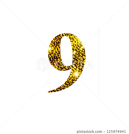 Golden number 9. Numbers for design Golden number 9. Numbers for design 125974941
