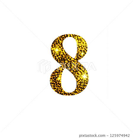 Golden number 8. Numbers for design 125974942