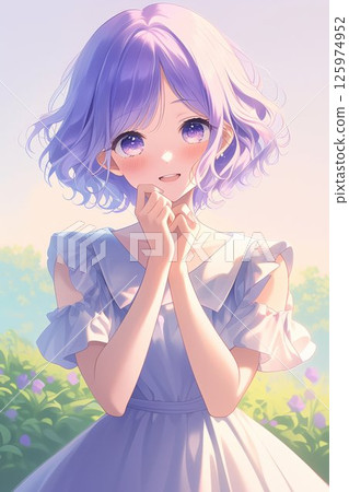 Young woman_lavender hair_2 125974952