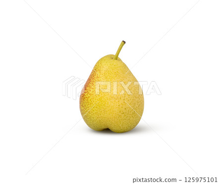 Fresh yellow pear isolated on white background. 125975101