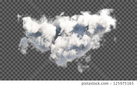 Transparent special effect stands out with fog or smoke. White cloud vector, fog or smog Transparent special effect stands out with fog or smoke. White cloud vector, fog or smog 125975165