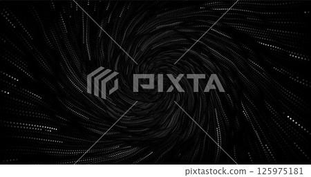 Wave pattern vector. 3D glowing abstract digital particles background. Technology concept. Abstract background. Future vector illustration. 125975181