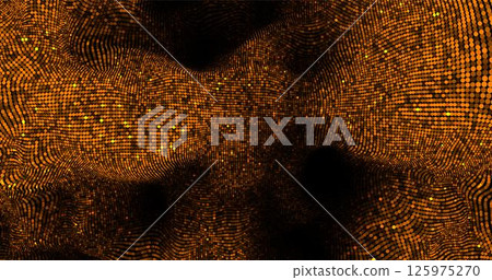 Wave pattern vector. 3D glowing abstract digital particles background. Technology concept. Abstract background. Future vector illustration. Wave pattern vector. 3D glowing abstract digital particles background. Technology concept. Abstract background. Future vector illustration. 125975270