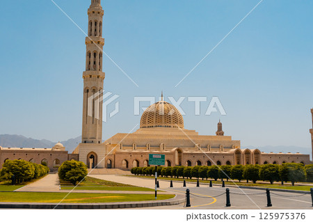 A picture of the city of Muttrah in the Sultanate of Oman, which features two historic castles from ancient times A picture of the city of Muttrah in the Sultanate of Oman, which features two historic castles from ancient times 125975376