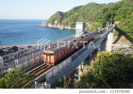 JR西日本山陰本線 呼布橋(舊呼布鐵橋)Kiha40系 JR西日本山陰本線 呼布橋(舊呼布鐵橋)Kiha40系 125976090