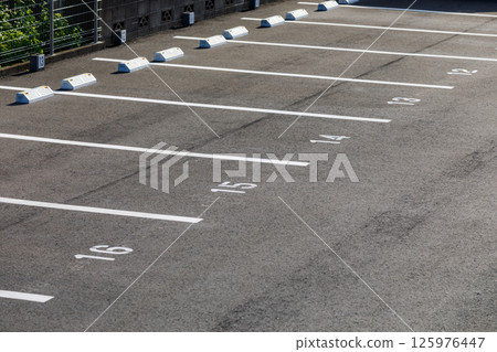 Monthly parking lot in the city Monthly parking lot in the city 125976447