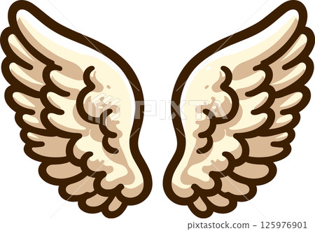 Angel wings illustration 125976901