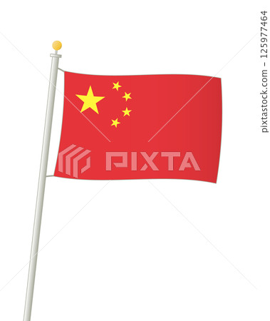 飄揚的中華人民共和國國旗 125977464