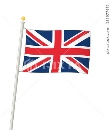 拍打英國國旗 125977473