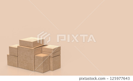 The Cardboard box for transporting concept 3d rendering. 125977643