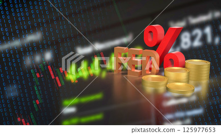 The Fed and coins for Business concept 3d Rendering. The Fed and coins for Business concept 3d Rendering. 125977653