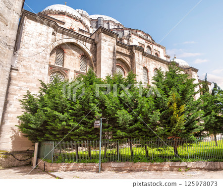Sehzade Mosque, a 16th century Ottoman mosque commissioned by Suleiman the Magnificent, Fatih district, Istanbul, Turkey Sehzade Mosque, a 16th century Ottoman mosque commissioned by Suleiman the Magnificent, Fatih district, Istanbul, Turkey 125978073