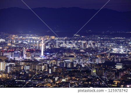 [Top 100 Night Views] Kyoto city night view from Shogunzuka, Kyoto Prefecture 125978742