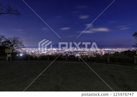 [Top 100 Night Views] Kyoto city night view from Shogunzuka, Kyoto Prefecture 125978747