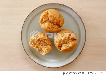 大豆粉饅頭的俯視圖 125979173