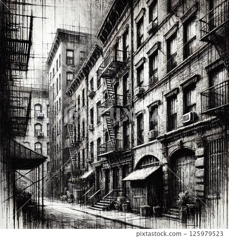 monochrome, monochromatic, cityscape 125979523