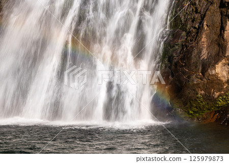 Yakushima National Park: Okawa Falls and a beautiful rainbow (winter) Yakushima National Park: Okawa Falls and a beautiful rainbow (winter) 125979873