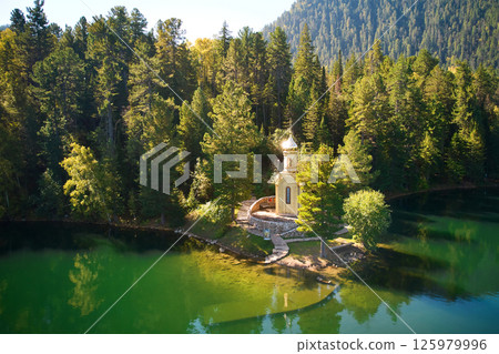 Aerial view of Orthodox Chapel of the Holy Prophet Solomon Aerial view of Orthodox Chapel of the Holy Prophet Solomon 125979996