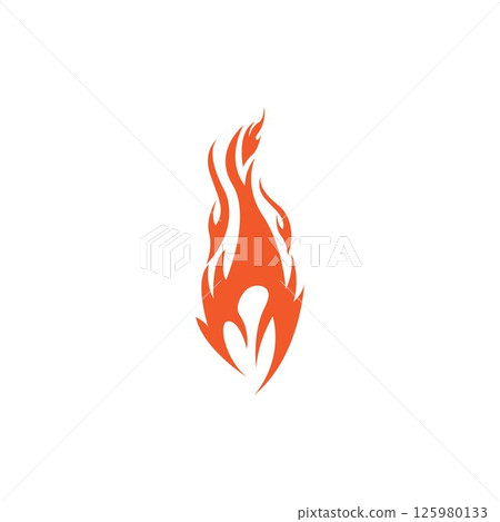 Fire flame vector illustration design template 125980133