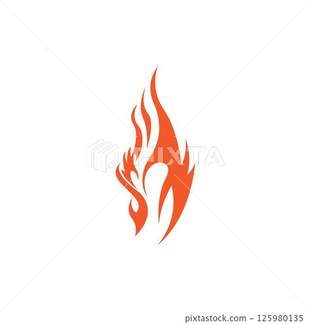 Fire flame vector illustration design template 125980135