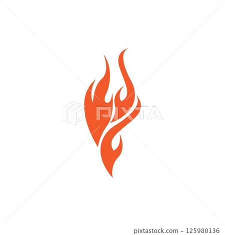 Fire flame vector illustration design template 125980136