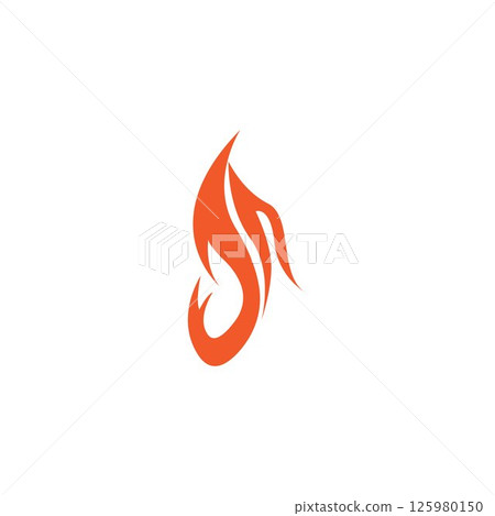 Fire flame vector illustration design template 125980150