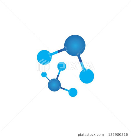 Molecule vector illustration design 125980216