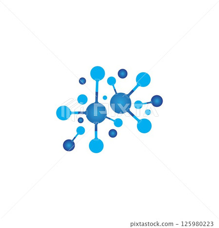 Molecule vector illustration design 125980223