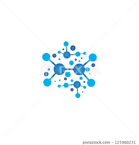 Molecule vector illustration design 125980231