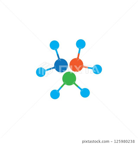 Molecule vector illustration design 125980238